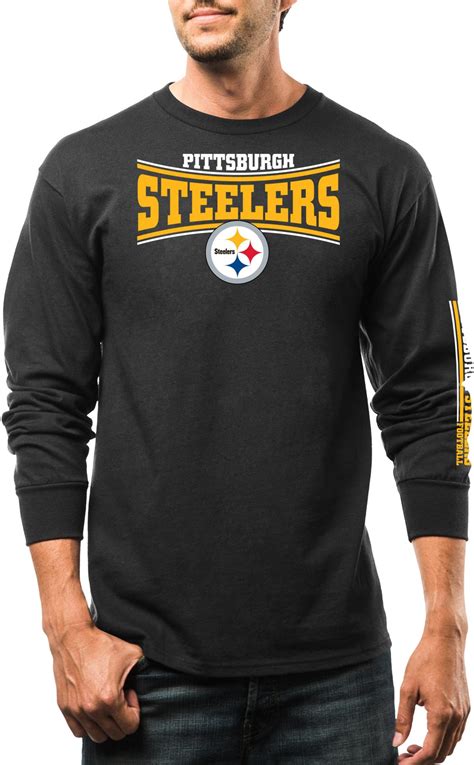 Contact information for medi-spa.eu - Men's Fanatics Branded Black Pittsburgh Steelers Logo Team Lockup Long Sleeve T-Shirt. Most Popular in Men T-Shirts. $114.95. 